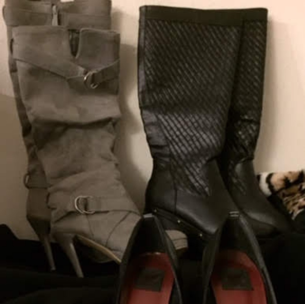 Grey Stiletto heel boots - Picture 6 of 7